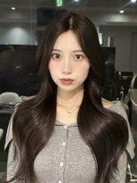 ウィリートーキョー 渋谷(WELLY TOKYO)&nbsp;イメチェン似合わせ韓国ヘア レイヤーカット オリーブグレージュ