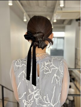 ヌープヘアーアイス(NUUP.hair ici) 結婚式三列◎二次会パーティー♪タイトシニヨンヘアセット