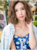 小顔抜け感くせ毛風ニュアンスエアリーボブh4戸頭20代30代40代
