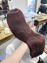 ハピネス 梅田茶屋町店(HAPPINESS) ブリーチなしダブルカラーカシスピンク