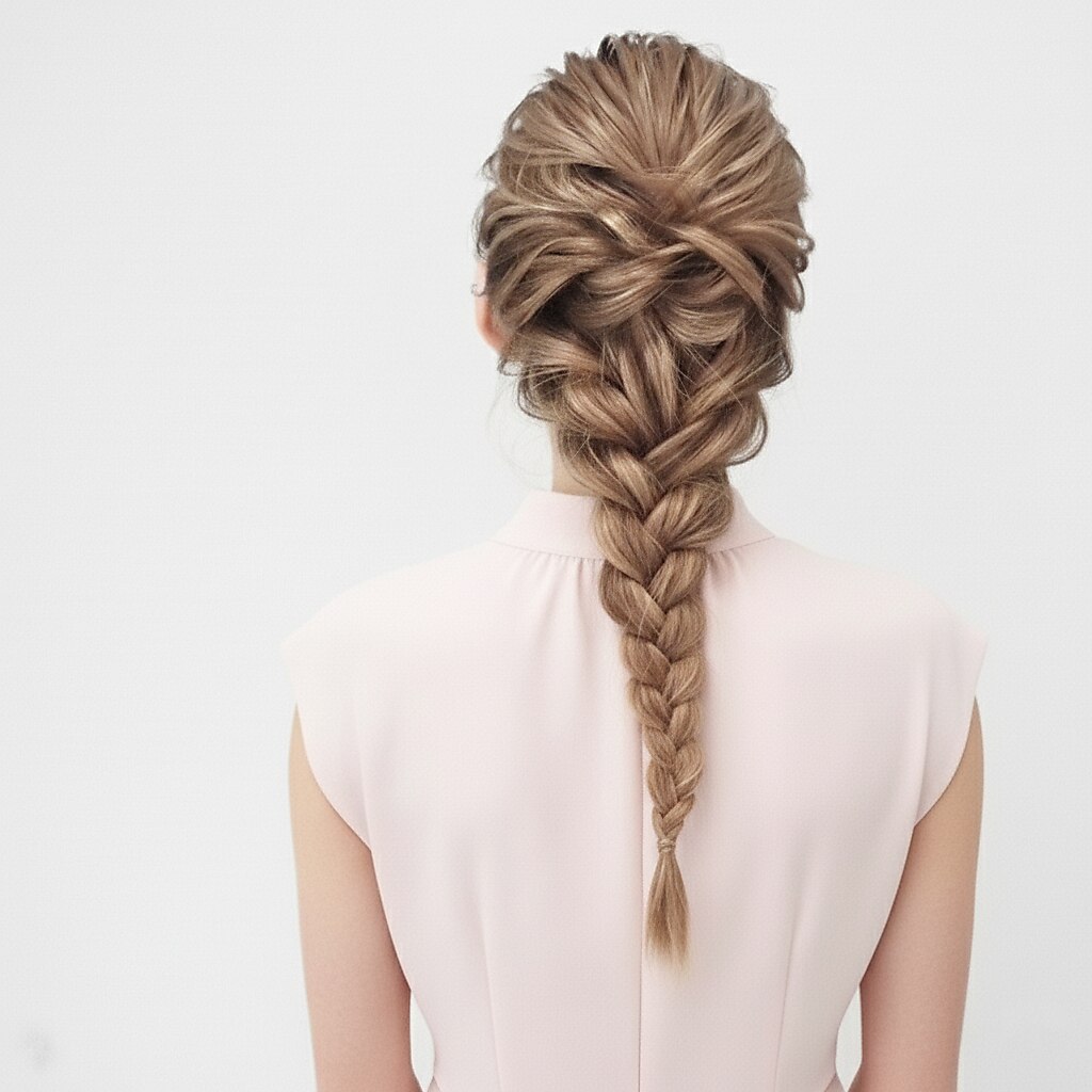 10分ヘアセット 編みおろし