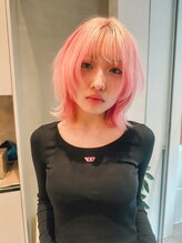 アンブレラカラー×ウルフカット【ボブレイヤー/ボブウルフ/レイヤーカット/ペールピンク/ブロンド/ボブ】