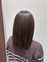 アクセ ビターショコラ大人ボブモテ髪顔周りカット前髪カット