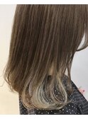 【GOODDAY HAIR】《インナーカラー:グレージュ:ふんわりミディ》