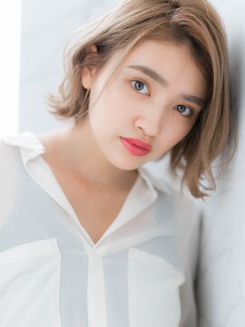 ローレン(LOREN) *LOREN*3Dカラー透明感ホワイトベージュ無造作カールボブディ