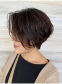 グラデーションボブ/デジタルパーマ/大人ショート/20代30代40代