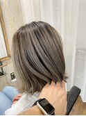 バレイヤージュ/グレージュカラー/デザインカラーマッシュパーマ
