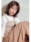 デザインカラー×レイヤーカット×ウェットヘアオリーブベージュ