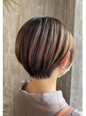 前髪なしショートヘア