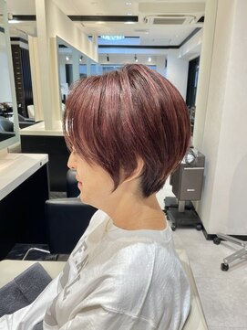 シファー(～Cifer) 脱白髪染めハイライトベイビーピンク丸みショートお客様ヘア☆