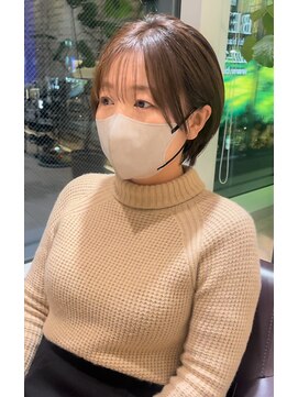 ビーハイブ 一番町店 アヴェダ(BEHIVE) 丸みショート×アッシュベージュ