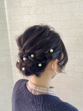 サロン Salon アイ アート 結婚式お呼ばれ ルーズシニヨン