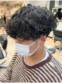 波巻きスパイラルツイストスパイラルパーママッシュメンズヘア