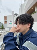 波巻きスパイラルパーマツイストスパイラルパーマセンターパート
