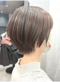 30代40代大人女性/前髪ありショートボブ/ショートヘア/髪質改善