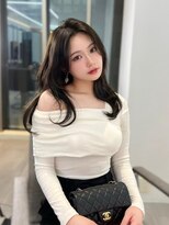 ワンホンbob_前髪黒髪ボブルフネビージュ小顔ワンレン