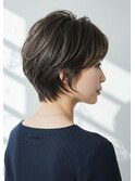 30代/40代/50代/ハイライト/ショートマッシュ/襟足すっきり