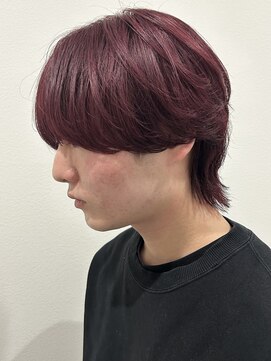 ヒュイル バイ ニアウ(Hwyl by Niau) メンズマッシュセンターパートスパイラルパーマニュアンスパーマ