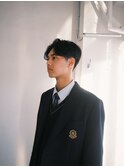 学割×センターパートスタイル