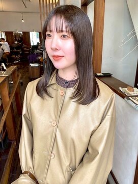 モク 大阪梅田店(MOK) 【ベージュカラー】透明感セミロング