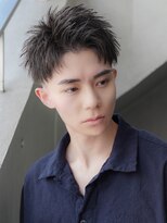 カライングドゥ(ing deux)&nbsp;スーツ短髪ツーブロック束感モテる黒髪シークレットパーマ流行