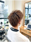 【メンズ★大名】アップバングスタイル×透明感カラー×ウルフ