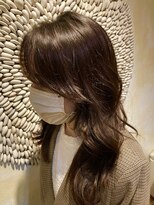 アンツ サザンリゾート 茅ヶ崎店(ANT'S Southern Resort)&nbsp;顔まわりカット/ヘーゼルブラウン/ゆるふわミディアム/デジパ