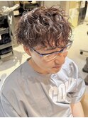 縦落ちスパイラルメンズマッシュツーブロック