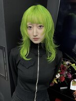 K Jingu&nbsp;レイヤー×アシメバング×ネオングリーン