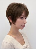 丸みショートボブ/レイヤーショートボブ/ハンサムショート