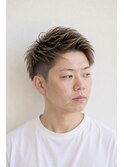 名東区　メンズヘア　カット　メンズ白髪ぼかし　ハイライト