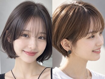 ギネス(Giness)の写真/結んでも可愛い【顔まわりレイヤー×こなれボブ】繊細なカットで骨格補正＆劇的小顔カットを叶えます♪