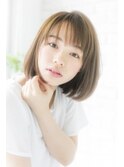 アッシュベージュボブとシースルーバング【池袋/池袋東口】