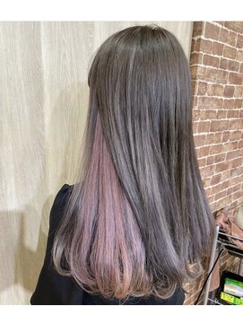 ラピス テラス 渋谷(Lapis terrace) エクステで作るインナーカラー