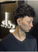 スペインカール パーマ スパイラルパーマ 刈り上げ 理容室