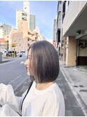 ボブ×グレージュカラー