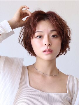 ソイクフ(SOY KUFU) 大人可愛い◎イメチェン似合わせカットフルバングレッドブラウン