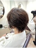 くびれショート　ナチュラルパーマ　◎30代　40代　50代