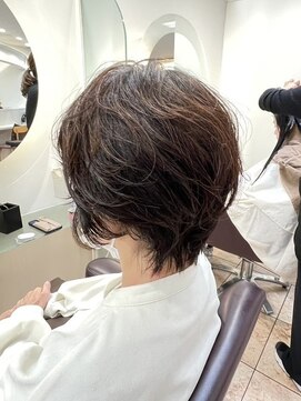 松本平太郎美容室 銀座パートフォー(PART４) くびれショート　ナチュラルパーマ/30代40代50代60代