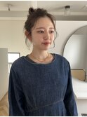 透明感カラー/今泉美容室/お団子