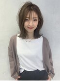 大人可愛いミディアムレイヤー20代30代40代50代