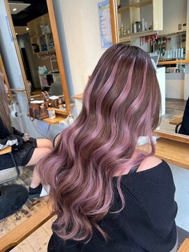 ココエクステンション 香林坊店(coco extension) ピンクハイライトエクステ