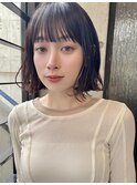 【MINX】くびれヘアアプリコットオレンジハイライトカラー表参道