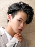 アップバング短髪ツイストスパイラルブリーチパーマツイスパ
