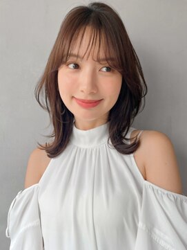 リヤン 表参道(lyann) 外ハネボブくせ毛風カールレイヤーカットデジタルパーマ艶感