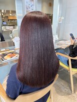 オーガニック リブ 川越(organic+live)&nbsp;秋色透明感◎暗めピンクブラウンで上品ロング