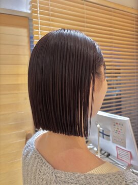 オーガニックエコ 川越(organic+eco) 20代30代ワンレン切りっぱなしボブ秋ヘア大人ヘア小顔効果