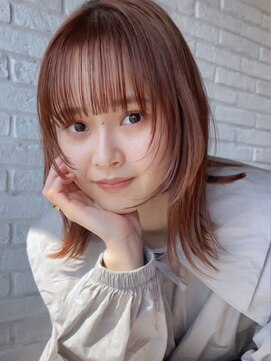 ガーデントウキョウ(GARDEN Tokyo) ピンクベージュ／レイヤーボブ／ミディアムストレート／ウルフ