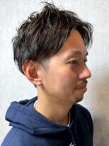ディスイズバーバーセカンド(THIS IS BARBER 2nd)&nbsp;ナチュラルパーマ ツーブロック ショート 爽やか 30代