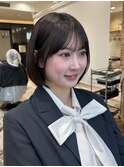 ナチュラルにはまるパツッとボブ◎